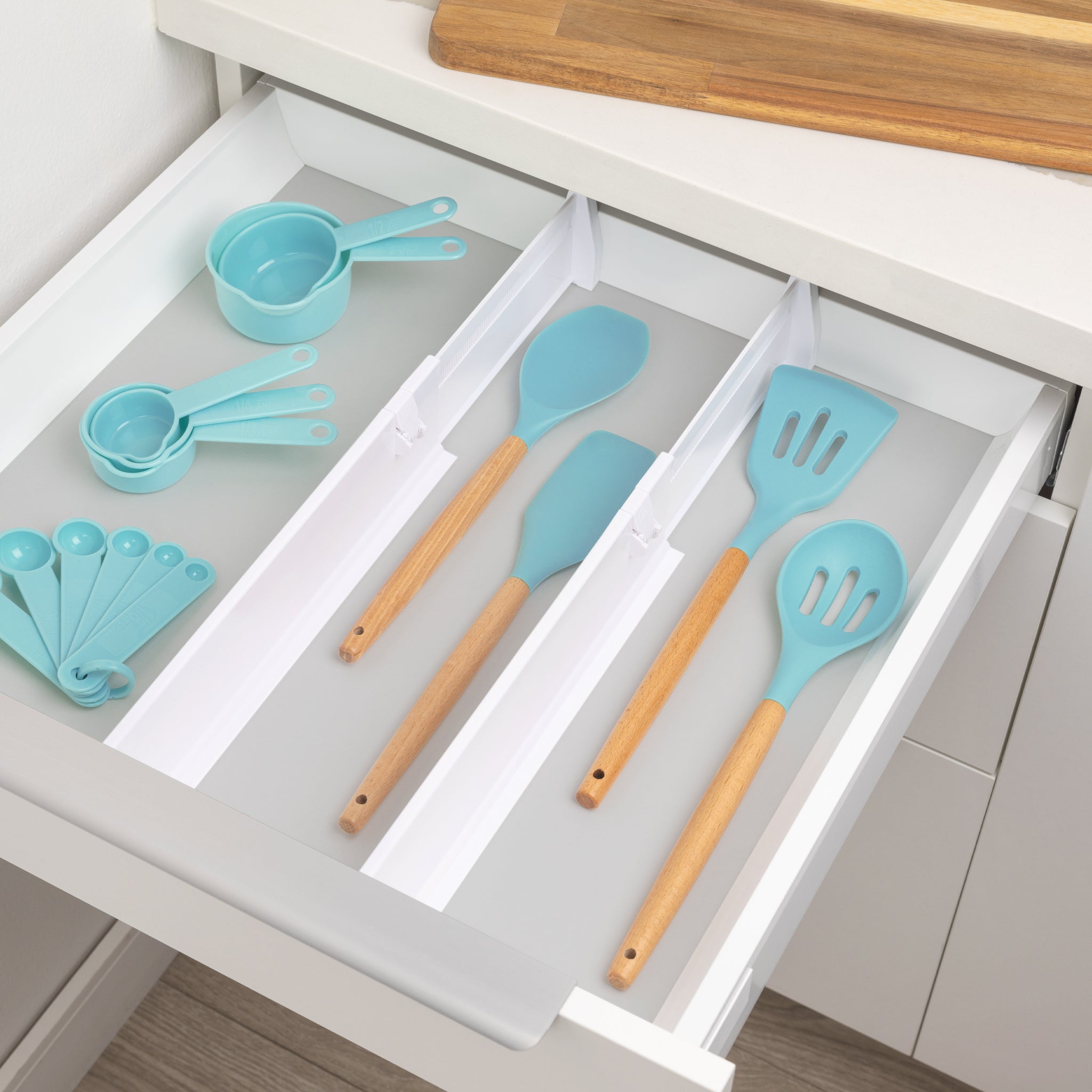2-Pack Adjustable Drawer Dividers - White