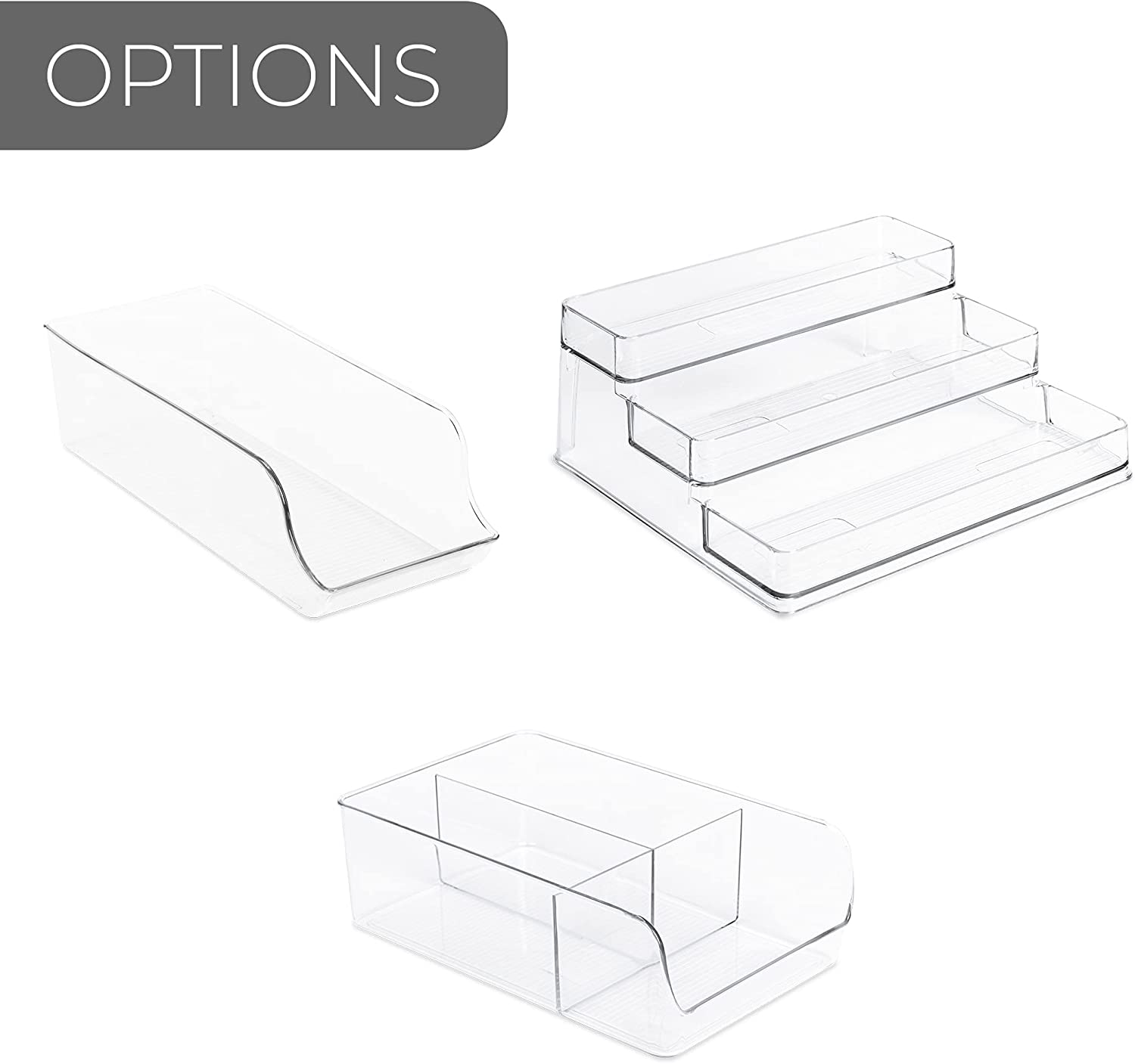 3-Tier Plastic Spice Rack - Clear