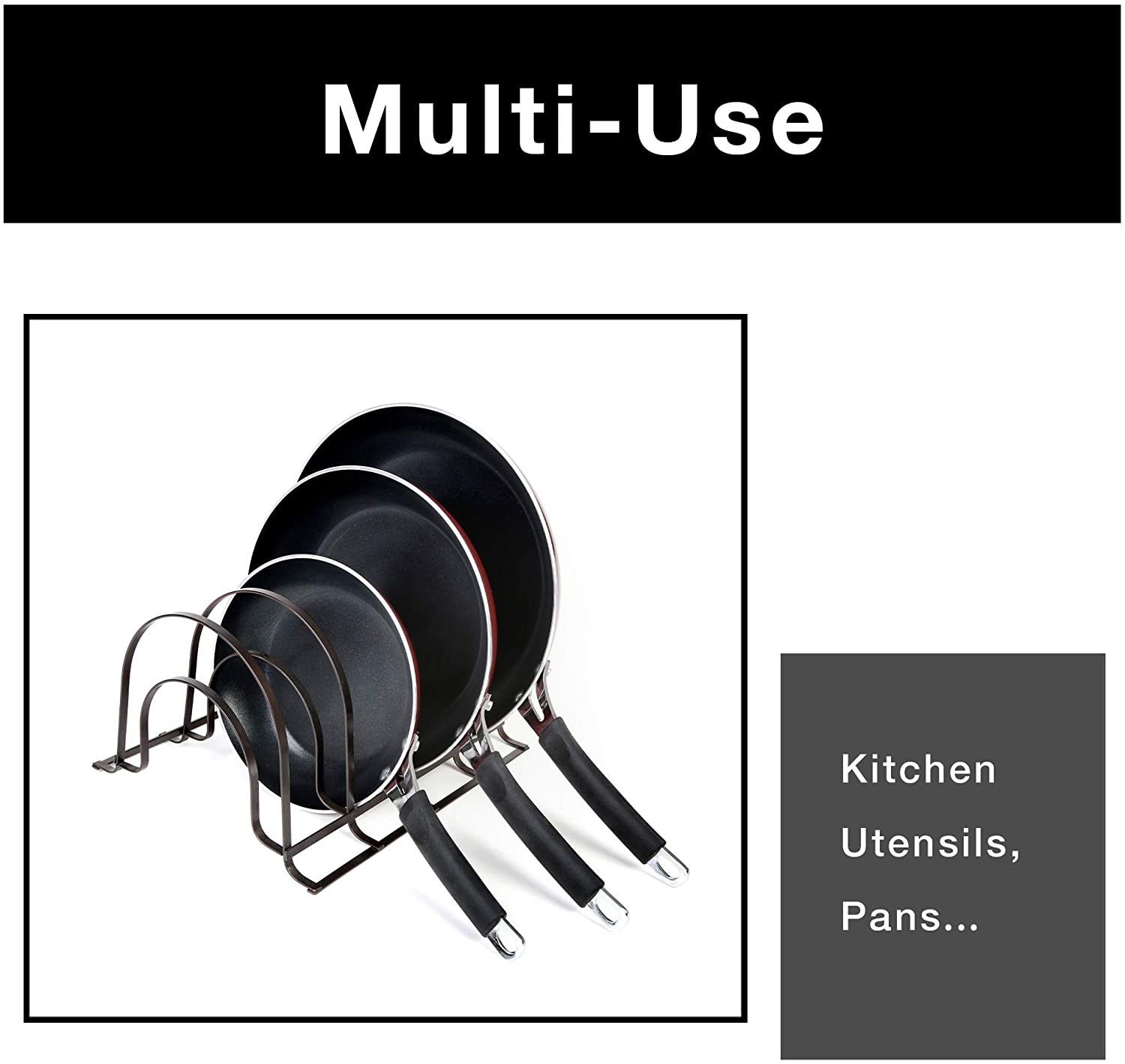 Heavy Duty 5-Tier Pan Rack Storage Organizer