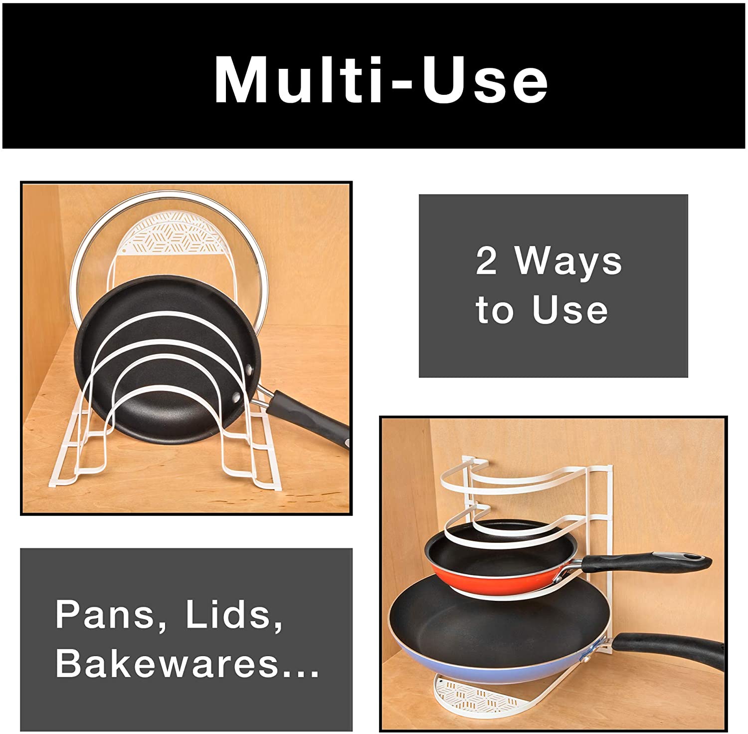 Heavy Duty 5-Tier Pan Rack Storage Organizer