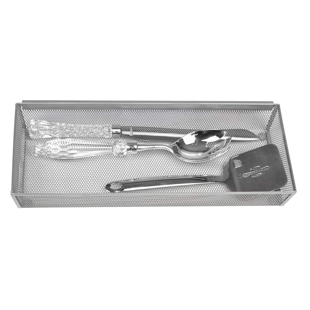 Metal Mesh Drawer Organizer - 15 x 6 Inch