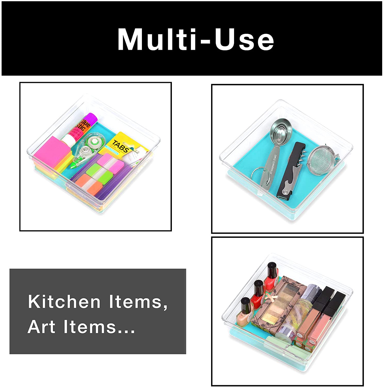 Plastic Drawer Organizer - 6 X 6 Inch